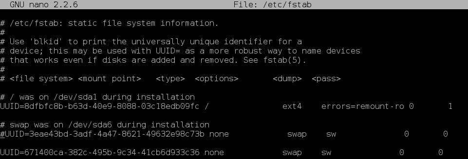 Fstab. /Etc/fstab Linux. Fstab example. Uuid4. User uuid